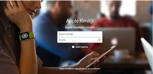 Apple ID hesap sayfası