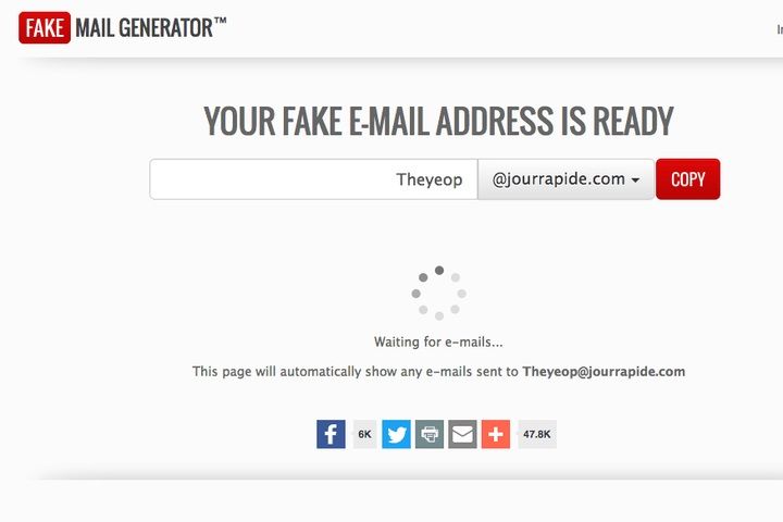 Fake Mail Generator